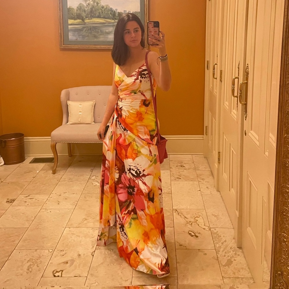 Theia colorful gown